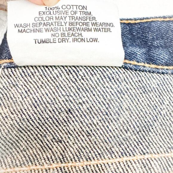 Oscar de la Renta Dark Wash Denim Straight High Rise Leg Jeans P60399P Size 8 - Picture 8 of 9